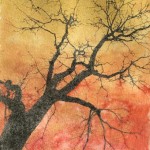 Winter Sunset (monotype, pronto plate lithograph)